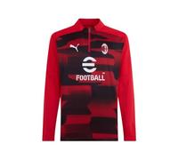 A.C. Milan - Maglia Prematch con Zip a 1/4, Adulto, XXL