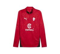 A.C. Milan - Maglia Training con Zip 1/4, Felpa Gara da Allenamento, Stagione 2025/2026, Prodotto Ufficiale, Adulto, Rosso, S