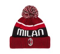 A.C. Milan - New Era Cappello, Berretto Invernale da Uomo, Unisex, Prodotto Ufficiale, Berretto con Pompom, Adulto