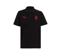 A.C. Milan Polo FtblESS Maglietta con Logo Puma, Prodotto Ufficiale, Nero, L Unisex-Adulto