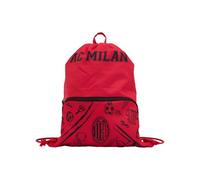 A.C. Milan Sacca Sportiva con Tasca Esterna, Sacca per Palestra con Logo, Borsa Sportiva, Prodotto Ufficiale, Rosso, 17 L