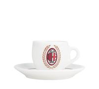 A.C. Milan - Set Tazzine caffè, Prodotto Ufficiale, Nero-Rosso, TU