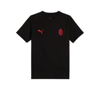 A.C. Milan - T-Shirt FtblESS Bambino, Maglietta con Logo Puma, Prodotto Ufficiale, Bambino, Nero, 12 Anni