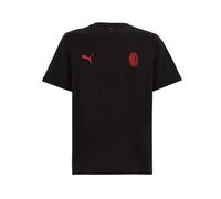 A.C. Milan - T-Shirt FtblESS, Maglietta con Logo Puma, Prodotto Ufficiale, Adulto, Nero, L