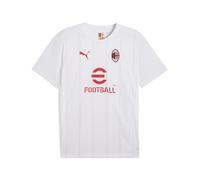 A.C. Milan T-Shirt Prematch, Adulto Maglia da Calcio e da Allenamento a Maniche Corte, con Logo AC Milan e Puma, Prodotto Ufficiale, Unisex, Bianco