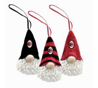 A.C. Milan Tris folletti gnomo 10 cm albero di natale nero rosso ufficiale