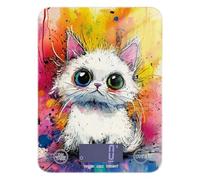 A Cartoon Cool American Shorthair Cat Easy Clean Food Scale Travel 5 kg/5 g bilancia digitale da cucina con 4 unità per preparare i pasti cottura (batterie non incluse)