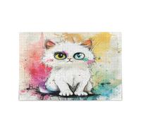 A Cartoon Cool US Theme Shorthair Cat_2 Puzzle in legno Challenging ed Educational Masterpieces Puzzle 500 Piecing