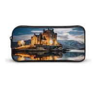 A Castle by The Lake, astuccio grande capacità, minimalista, leggero e resistente, piccola borsa portaoggetti per forniture per ufficio