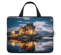 A Castle by The Lake - Custodia per computer portatile, ultrasottile, impermeabile, con cinghia da polso