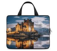 A Castle by The Lake - Custodia per computer portatile, ultrasottile, impermeabile, con cinghia da polso