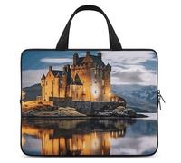 A Castle by The Lake - Custodia per computer portatile, ultrasottile, impermeabile, con cinghia da polso