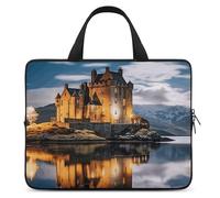 A Castle by The Lake - Custodia per computer portatile, ultrasottile, impermeabile, da 12", con cinghia da polso