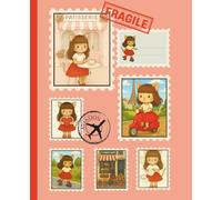 A Cat Called Joy - Cute Cat Postage Stamp Notebook - College Ruled, 150 Pages 7.5” x 9.25”: Joy in charming illustrated postage stamp scenes - Perfect for school, journaling, and creative writing