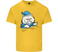 A Cat IN Bed Under The Duvet T-Shirt Ragazzi Ragazze