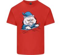 A Cat IN Bed Under The Duvet T-Shirt Ragazzi Ragazze