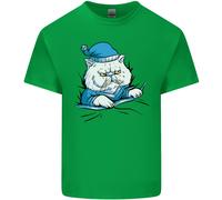 A Cat IN Bed Under The Duvet T-Shirt Ragazzi Ragazze