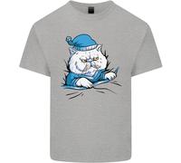 A Cat IN Bed Under The Duvet T-Shirt Ragazzi Ragazze