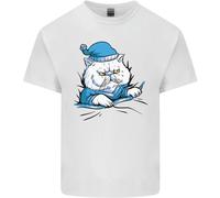 A Cat IN Bed Under The Duvet T-Shirt Ragazzi Ragazze
