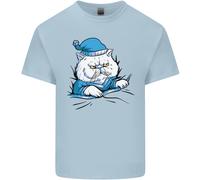 A Cat IN Bed Under The Duvet T-Shirt Ragazzi Ragazze