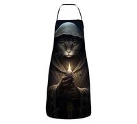 A Cat In Hooded Cloak Grembiule Da Uomo Impermeabile Grembiule Da Cucina Divertenti Cuoco Grembiuli Per Papa Pittura Ristorante 52X72Cm