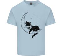 A Cat Lettura Un Libro On The Luna T-Shirt Ragazzi Ragazze