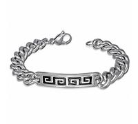 A Catena per Uomini IN Acciaio Con Placca Labirinto