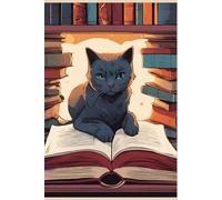 A Cat's Bookish Adventure: Reading Journal For the Love of Books, Planner Book to Track, Log and Review