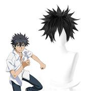 A Certain Magical Index Scientific Railgun Toma Kamijo Touma Kamijou Parrucca Cosplay Nero Corto Etero Parrucche di Halloween KUZ474