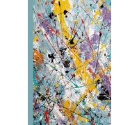 A chaotic explosion of pastel paint splatters and lines: Work Notebook, Funny Office Gift for Women, Coworker, Boss, Secret Santa Gag Gift (Blank Lined Journal)