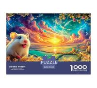 A Cheerful Hamster in A Vibrant Landscape Puzzle Da 1000 Pezzi Cute Guinea Pig Giochi Di Puzzle Per La Famiglia Per Tutte Le Età 70x50cm/1000pcs