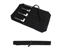 A Chef's Knife Roll Bag - Custodia portatile da viaggio per coltelli da chef, con 4 scomparti, ottimo regalo per chef professionisti o appassionati di cucina, uomini e donne, HGJ03-P, Nero, Classico