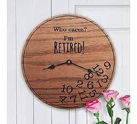 A Chi Importa, Sono In Pensione Rotondo Quarzo Orologi Da Appendere Facile Lettura Orologio Muro Silenzioso Orologio Da Parete Per Interno Ufficio Casa 25Cm