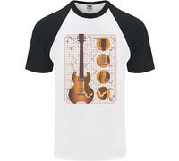 A Chitarra Blueprint Musica Rock N Rotolo Chitarrista DA UOMO S/S Baseball