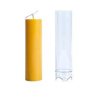 A/ Cilindro candela stampo set pilastro candela stampi,cilindrico durevole fai da te plastica stampo candela plastica candela stampi candela candela