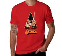 A|Clockwork|Orange Poster del film Stanley Kubrick, maglietta da uomo, Stile rosso, XXL