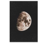 A CLOSER LOOK Minimalist Lined Notebook for Journaling, Planning, Mental Health, Organization: Lunar Photography, Moon, Night Sky, Stars, Astronomy