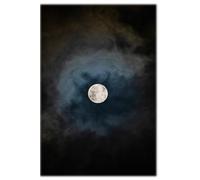 A CLOSER LOOK Minimalist Lined Notebook for Journaling, Planning, Mental Health, Organization: Lunar Photography, Full Moon, Night Sky