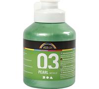 A-Color - Colore acrilico, verde chiaro, 03 metallizzato, 500 ml