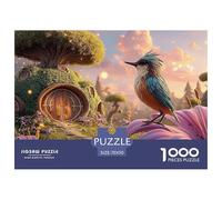 A Colorful Bird Perched on The Edge 1000 Pezzi Carta Ecologica Puzzle Urban Hobbit Village Antistress Gioco Creativo Puzzle Per Bambini 70x50cm/1000pcs