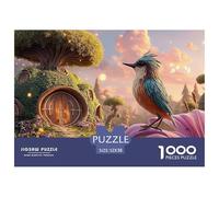 A Colorful Bird Perched on The Edge 1000 Piece Taglio Preciso Puzzle Urban Hobbit Village Vivace Jigsaw Regalo Arredo Per Bambini 52x38cm/1000pcs