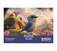 A Colorful Bird Perched on The Edge 1000 Pz Carta Premium Puzzle Pastel Blue Bird Stimolante Jigsaw Regalo Per Adulti 52x38cm/1000pcs