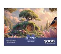A Colorful Bird Perched on The Edge 1000 Pz Taglio Preciso Puzzle Pastel Blue Bird Divertente Jigsaw Arredo Per Amici 52x38cm/1000pcs