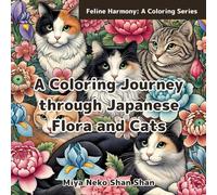 A Coloring Journey through Japanese Flora and Cats