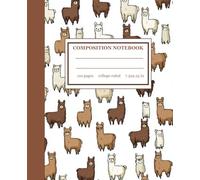A Composition Book: Cute Cartoon Llamas Illustration | College Ruled For School Notes, Daily Thoughts, and Creative Scribbles | 110 Pages 7.5" X 9.25"