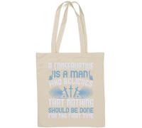 A conservative is a man who believe that nothing should be done for the first time Natural Cotton Tote Bag White