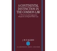 A Continental Distinction in the Common Law (Copertina rigida)