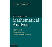 D. J. H. Garlin – A Course in Mathematical Analysis – Volume 1 – Tascabile