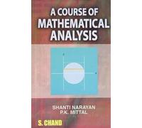 A Course Of Mathematical Analysis