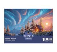 A Cozy Cabin in Mountain 1000 Pezzi Cartone Robusto Puzzle Rural Landscape Immagini Vibranti Gioco Per Famiglie Puzzle Per Adulti E Bambini 38x26cm/1000pcs